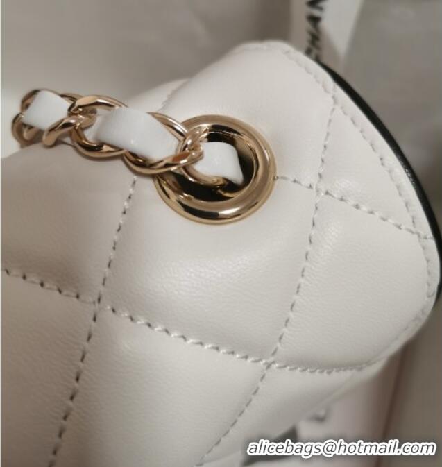 Fashion Discount Chanel Lambskin Mini Flap Bag AS5151 White 2025