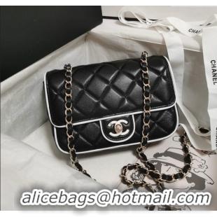 Famous Brand Chanel Lambskin Mini Flap Bag AS5151 Black 2025