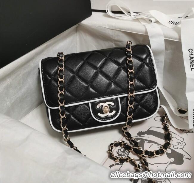 Famous Brand Chanel Lambskin Mini Flap Bag AS5151 Black 2025