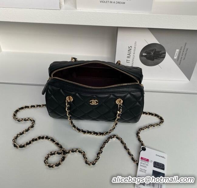 Well Crafted Chanel Lambskin Clutch with Chain AP4515 Black/Gold 2025