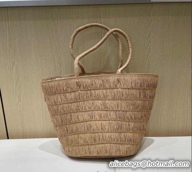 Buy Inexpensive Louis Vuitton Tassel Straw Basket Bag 0312 Khaki 2025