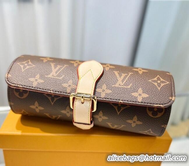 Best Quality Louis Vuitton Watch Case 3 Classic Monogram M47530 2025