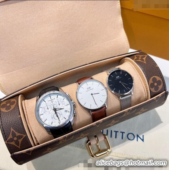 Best Quality Louis Vuitton Watch Case 3 Classic Monogram M47530 2025