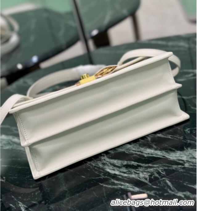 Pretty Style Prada Medium leather shoulder bag 1BN023 White 2025