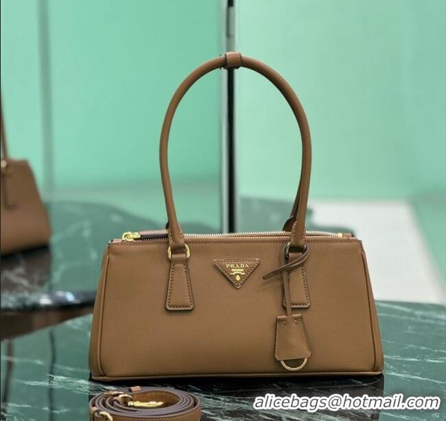 Famous Brand Prada leather shoulder bag 1BA457 Brown 2025