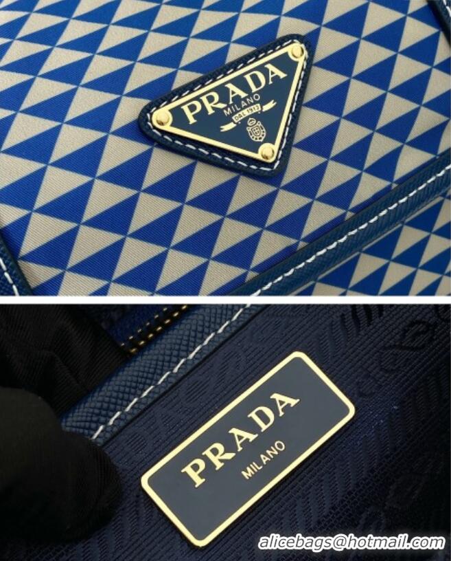 Reasonable Price Prada Symbole Printed Nylon Messenger Bag 1BD383 Blue 2025