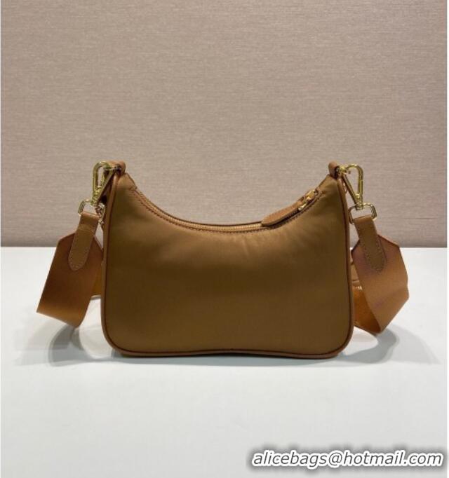 Unique Grade Prada Re-Edition 2005 Re-Nylon Bag 1BH204 Brandy Brown 2025