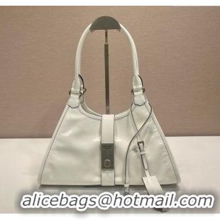 Traditional Specials Prada Medium leather tote bag 1BG563 White 2025