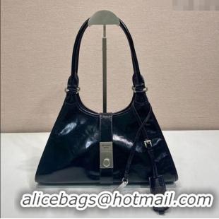 New Fashion Prada Medium leather tote bag 1BG563 Black 2025