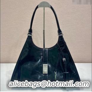 Most Popular Prada Large leather tote bag 1BG570 Black 2025