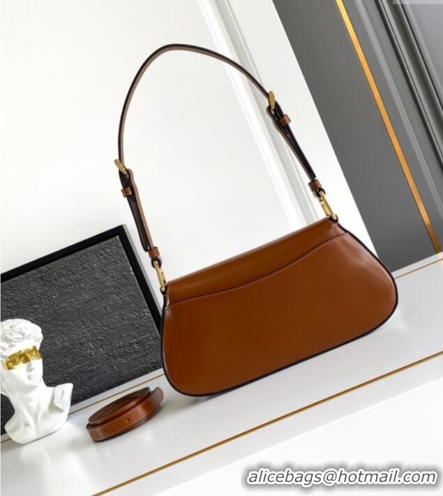 Best Price Prada Brushed leather shoulder bag 1BD345 Brown 2025