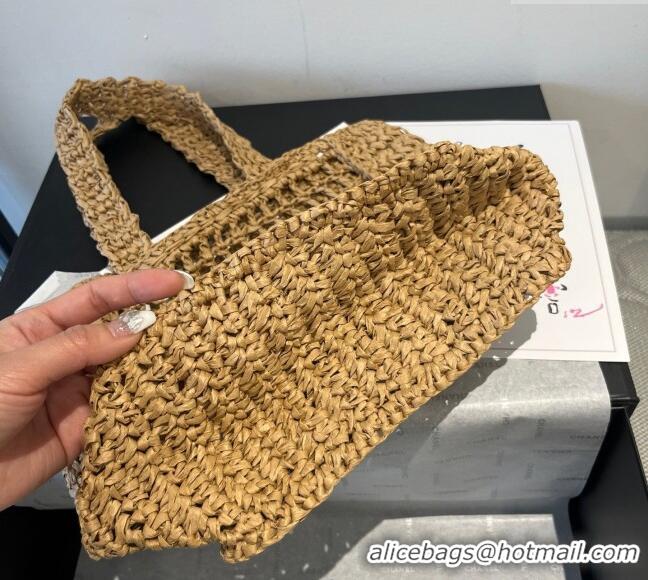 Famous Brand Prada Crochet Mini Basket Straw Bag 0311 Khaki 2025