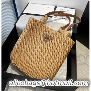 Famous Brand Prada Straw Bag PR5503 Khaki 2025