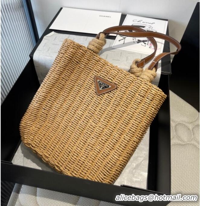 Famous Brand Prada Straw Bag PR5503 Khaki 2025