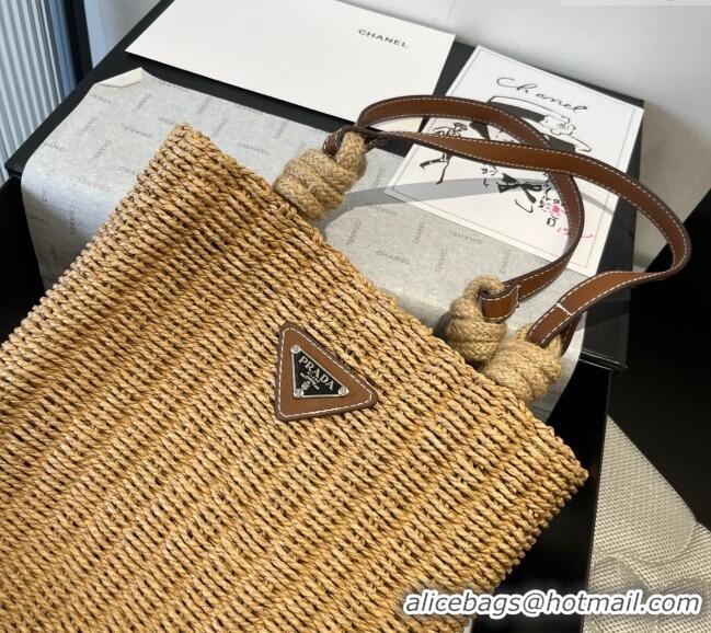 Famous Brand Prada Straw Bag PR5503 Khaki 2025