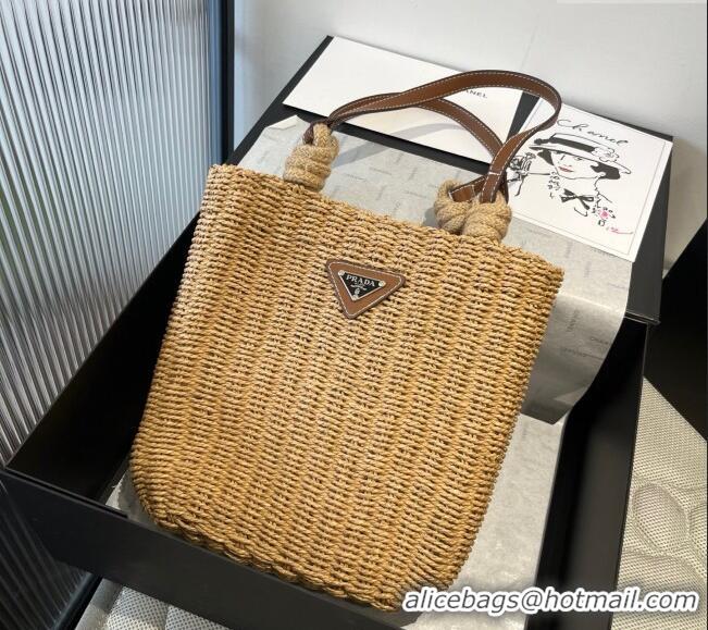 Famous Brand Prada Straw Bag PR5503 Khaki 2025