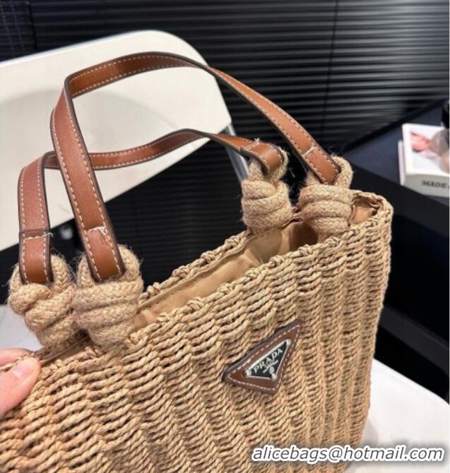 Famous Brand Prada Straw Bag PR5503 Khaki 2025