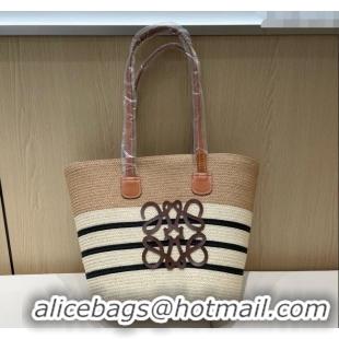 Best Quality Loewe Straw Basket Bag 0312 Beige/Khaki 2025