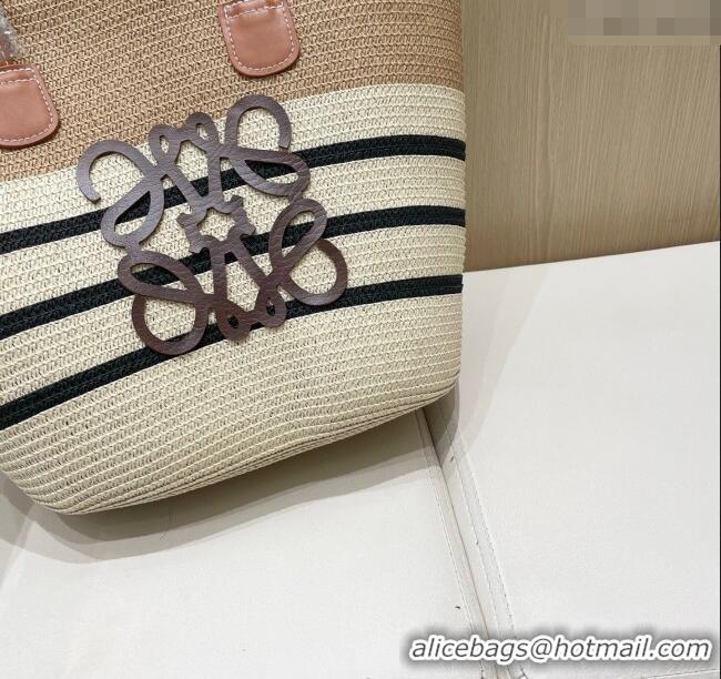 Best Quality Loewe Straw Basket Bag 0312 Beige/Khaki 2025