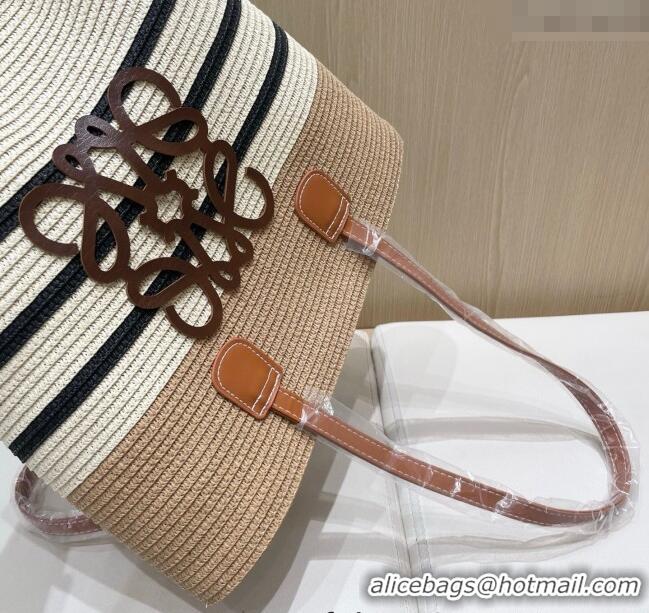 Best Quality Loewe Straw Basket Bag 0312 Beige/Khaki 2025