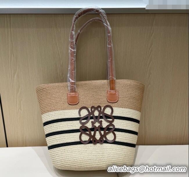 Best Quality Loewe Straw Basket Bag 0312 Beige/Khaki 2025