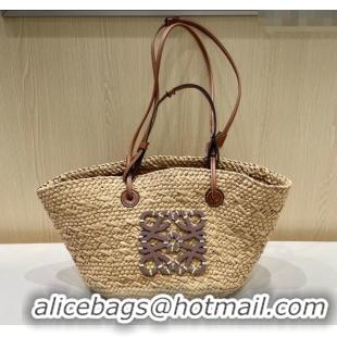 Buy Fashionable Loewe Straw Small Anagram Basket Bag 0312 Khaki/Brown 2025