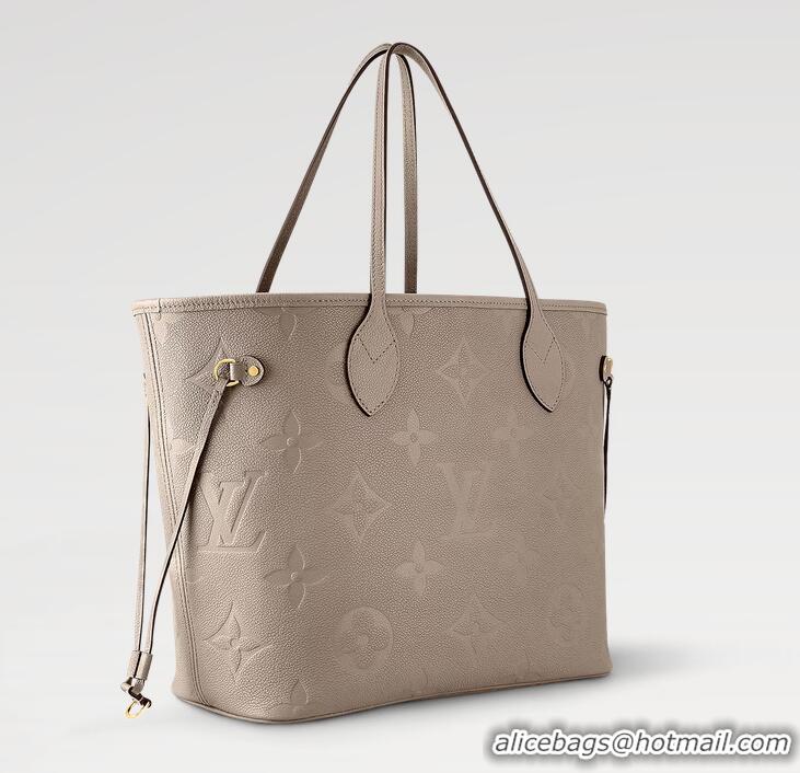 Buy Discount Louis Vuitton Monogram Empreinte Leather Neverfull MM Tote Bag M45686 Grey