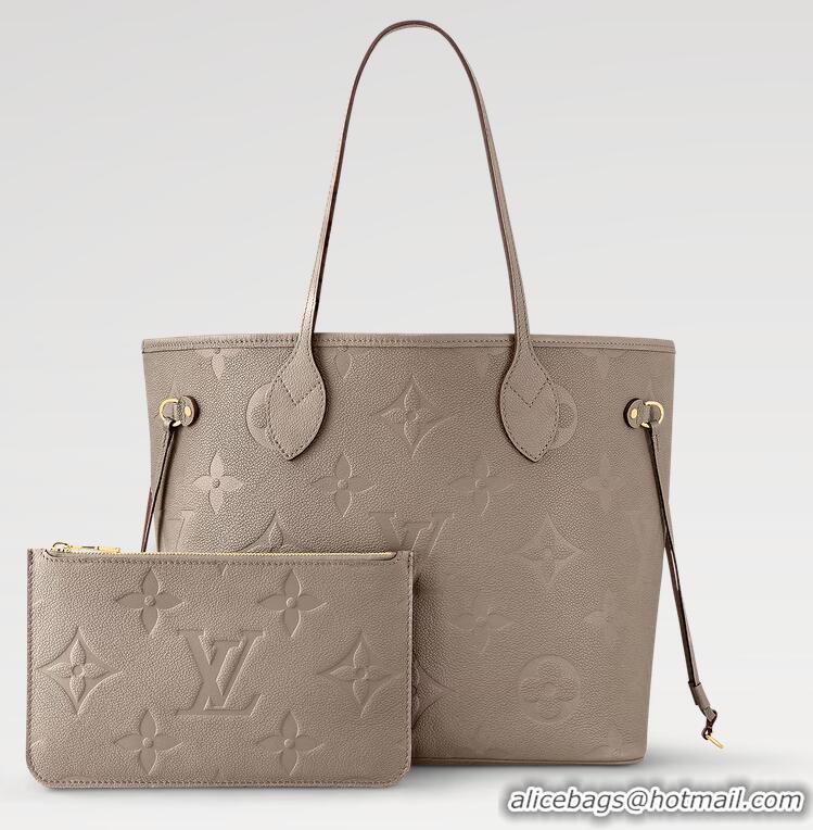 Buy Discount Louis Vuitton Monogram Empreinte Leather Neverfull MM Tote Bag M45686 Grey