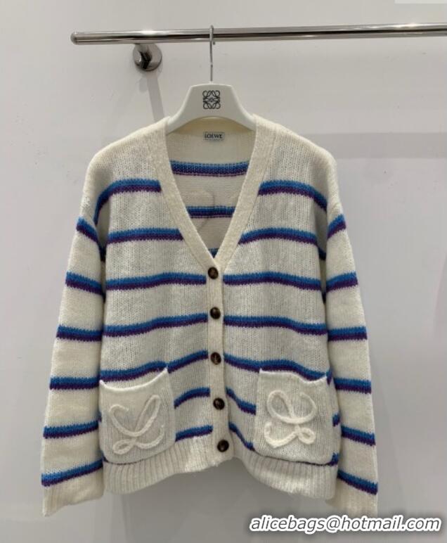 Traditional Specials Loewe Straiped Cardigan 1203 White/Blue 2024