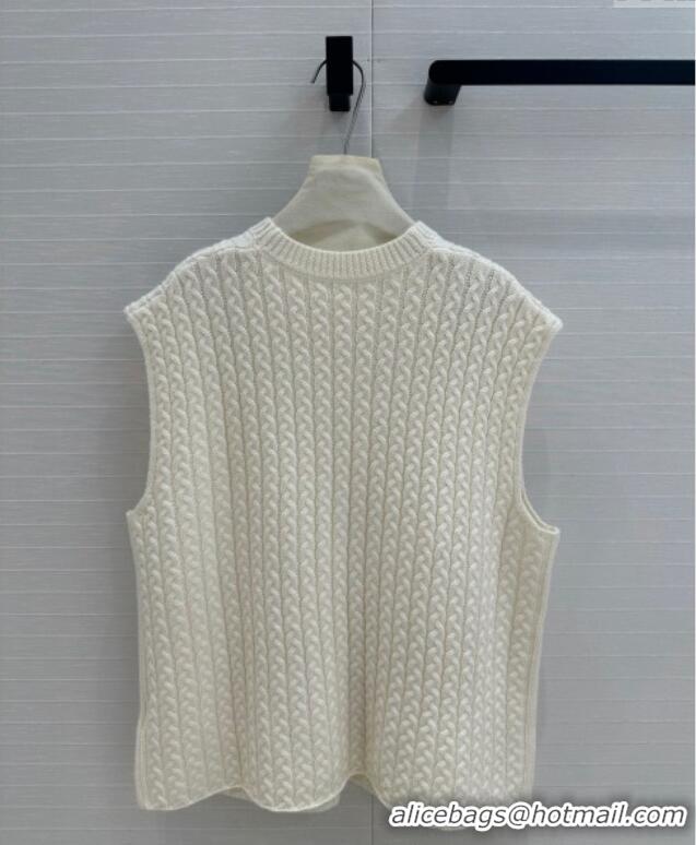 Well Crafted Loewe Knit Vest 1219 White 2024