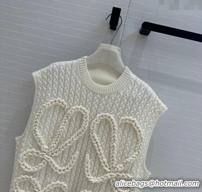 Well Crafted Loewe Knit Vest 1219 White 2024