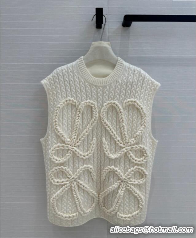 Well Crafted Loewe Knit Vest 1219 White 2024