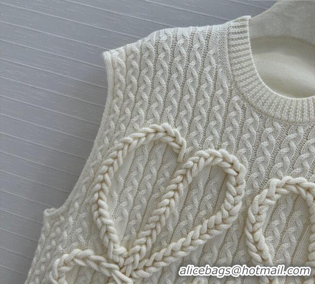 Well Crafted Loewe Knit Vest 1219 White 2024