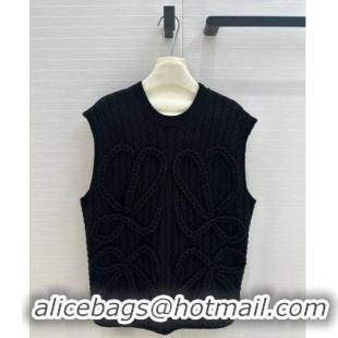 Affordable Price Loewe Knit Vest 1219 Black 2024