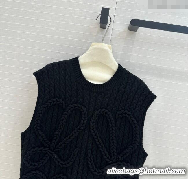 Affordable Price Loewe Knit Vest 1219 Black 2024