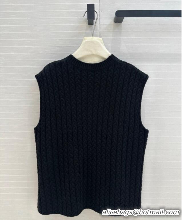 Affordable Price Loewe Knit Vest 1219 Black 2024