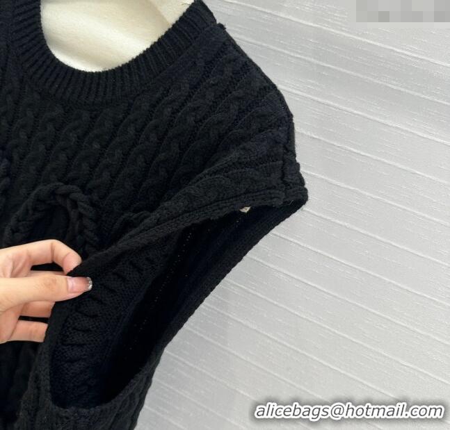 Affordable Price Loewe Knit Vest 1219 Black 2024