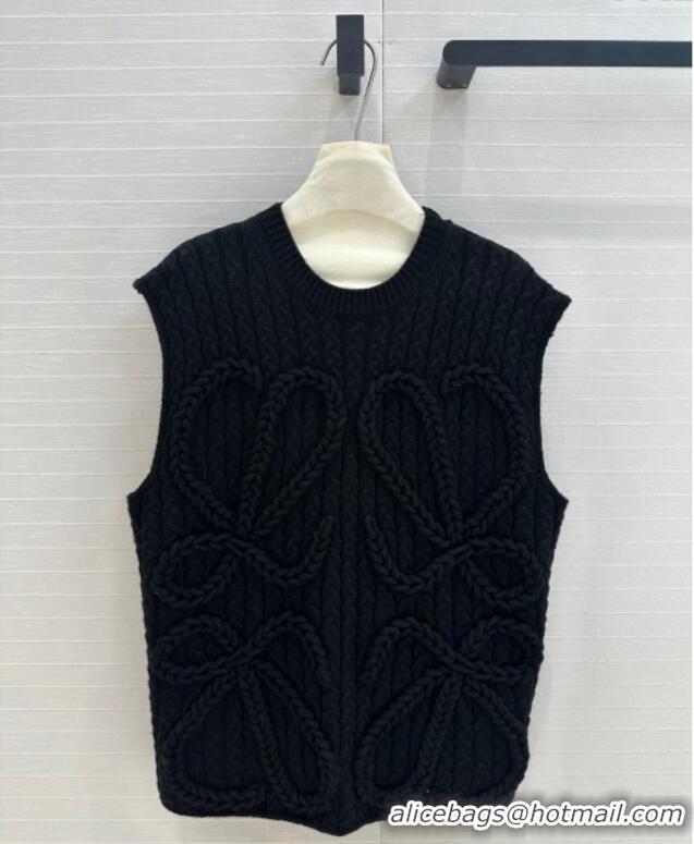 Affordable Price Loewe Knit Vest 1219 Black 2024