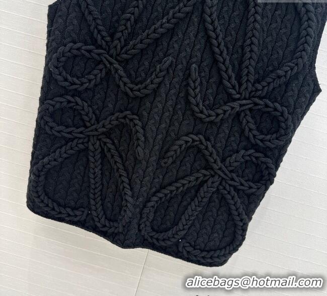 Affordable Price Loewe Knit Vest 1219 Black 2024