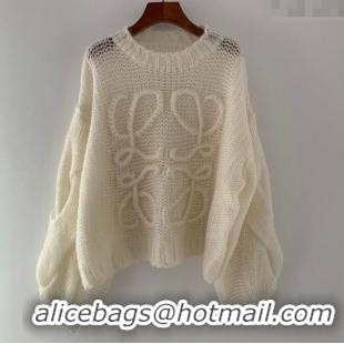 Trendy Design Loewe Mohair Blend Sweater 0116 White 2025