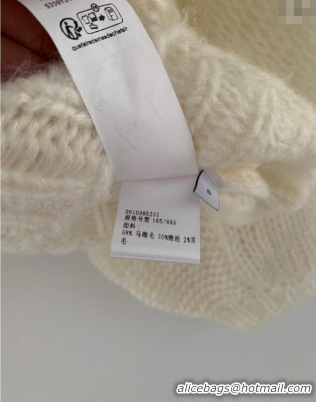 Trendy Design Loewe Mohair Blend Sweater 0116 White 2025