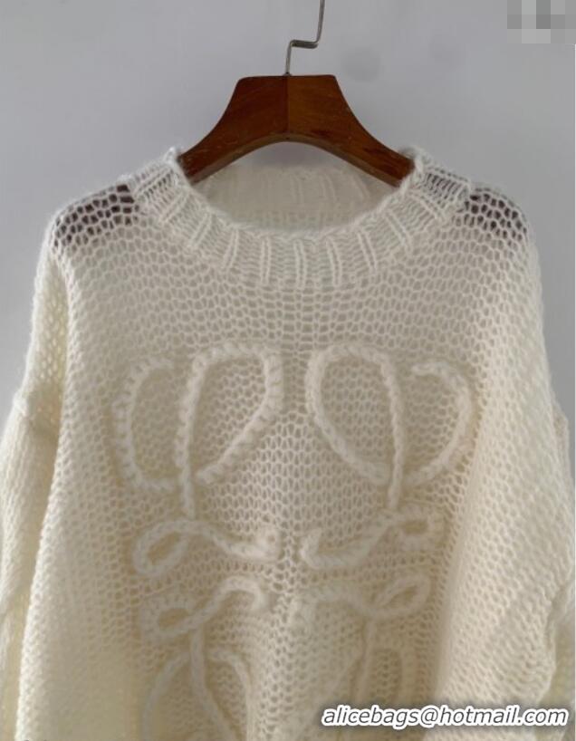 Trendy Design Loewe Mohair Blend Sweater 0116 White 2025