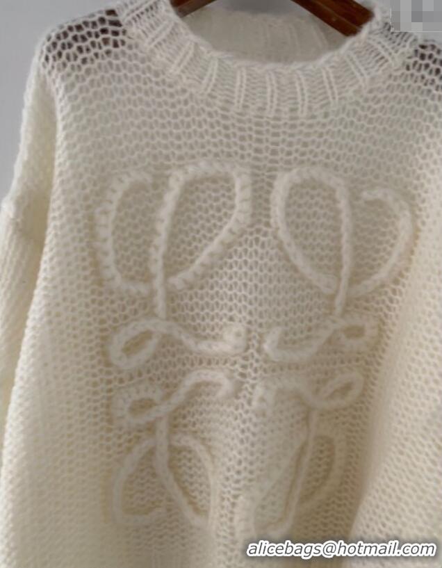 Trendy Design Loewe Mohair Blend Sweater 0116 White 2025