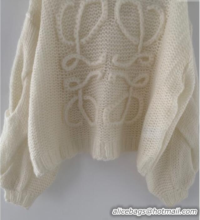 Trendy Design Loewe Mohair Blend Sweater 0116 White 2025