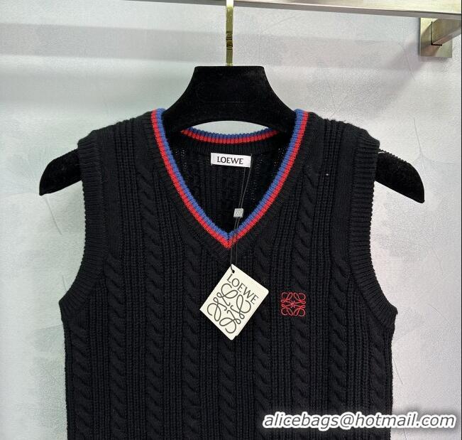 Super Quality Loewe Wool Knit Vest 0215 Grey/Black 2025