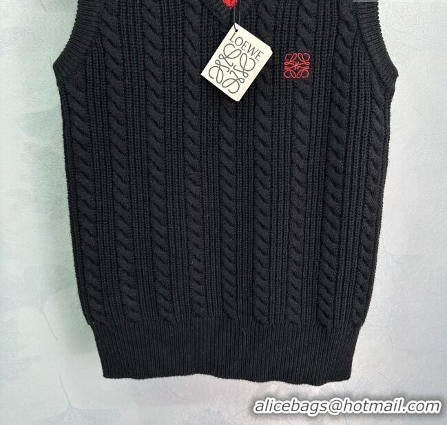 Super Quality Loewe Wool Knit Vest 0215 Grey/Black 2025