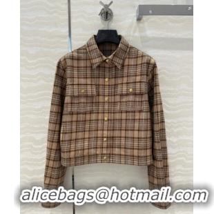 Reasonable Price Celine Check Shirt 1203 Beige 2024