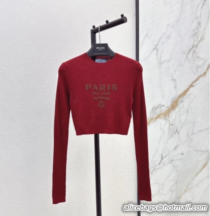 Buy Inexpensive Prada Short Sweater 1123 Red 2024