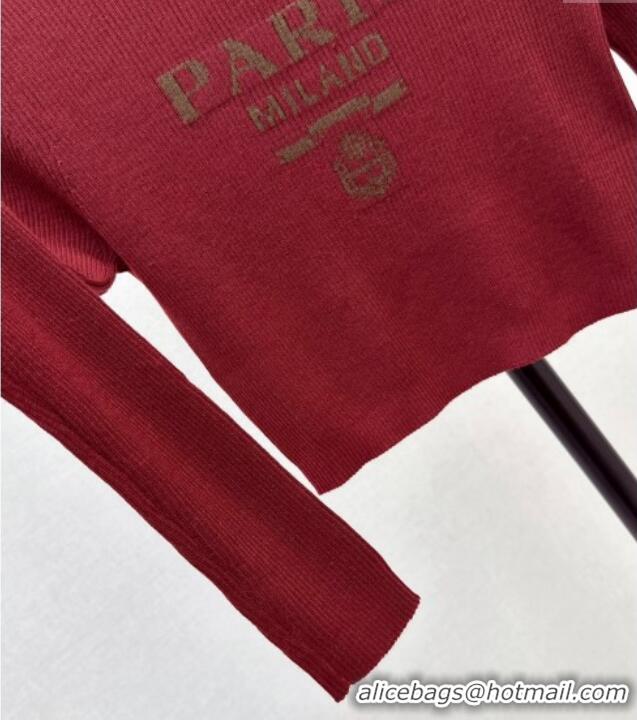 Buy Inexpensive Prada Short Sweater 1123 Red 2024