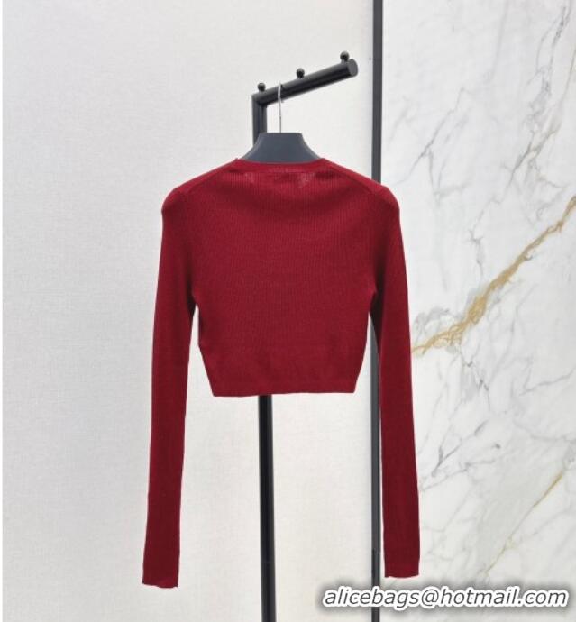 Buy Inexpensive Prada Short Sweater 1123 Red 2024